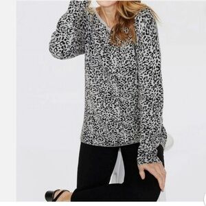 NYDJ Leopard Print Gray Women's Top size L